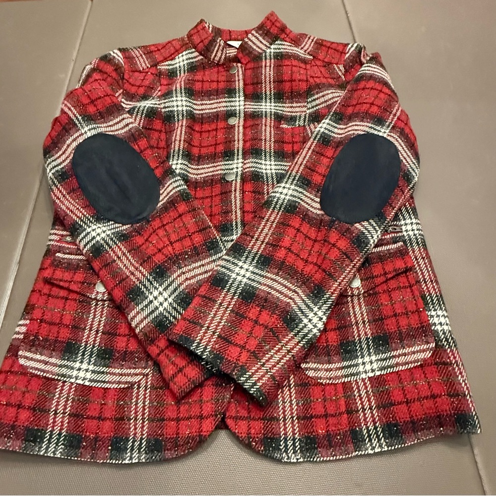 L.L. Bean Stonington Jacket‎ Wool Silk Plaid Elbow Patches Equestrian Tweed M - Picture 11 of 11